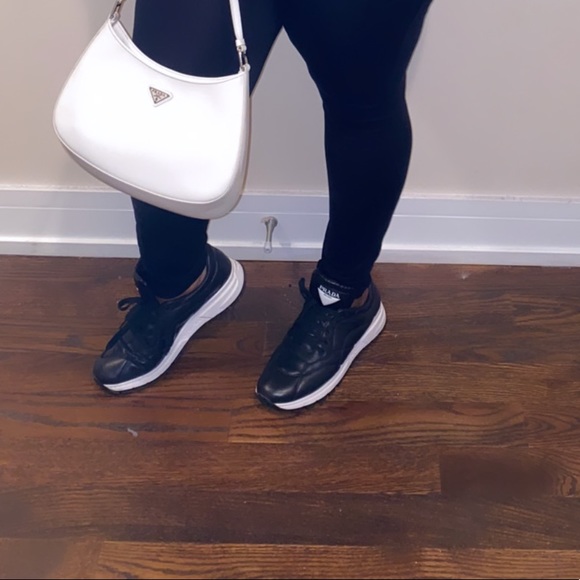 Allacciate 45mm Triangle Nylon Platform Sneakers PRADA - Picture 4 of 5